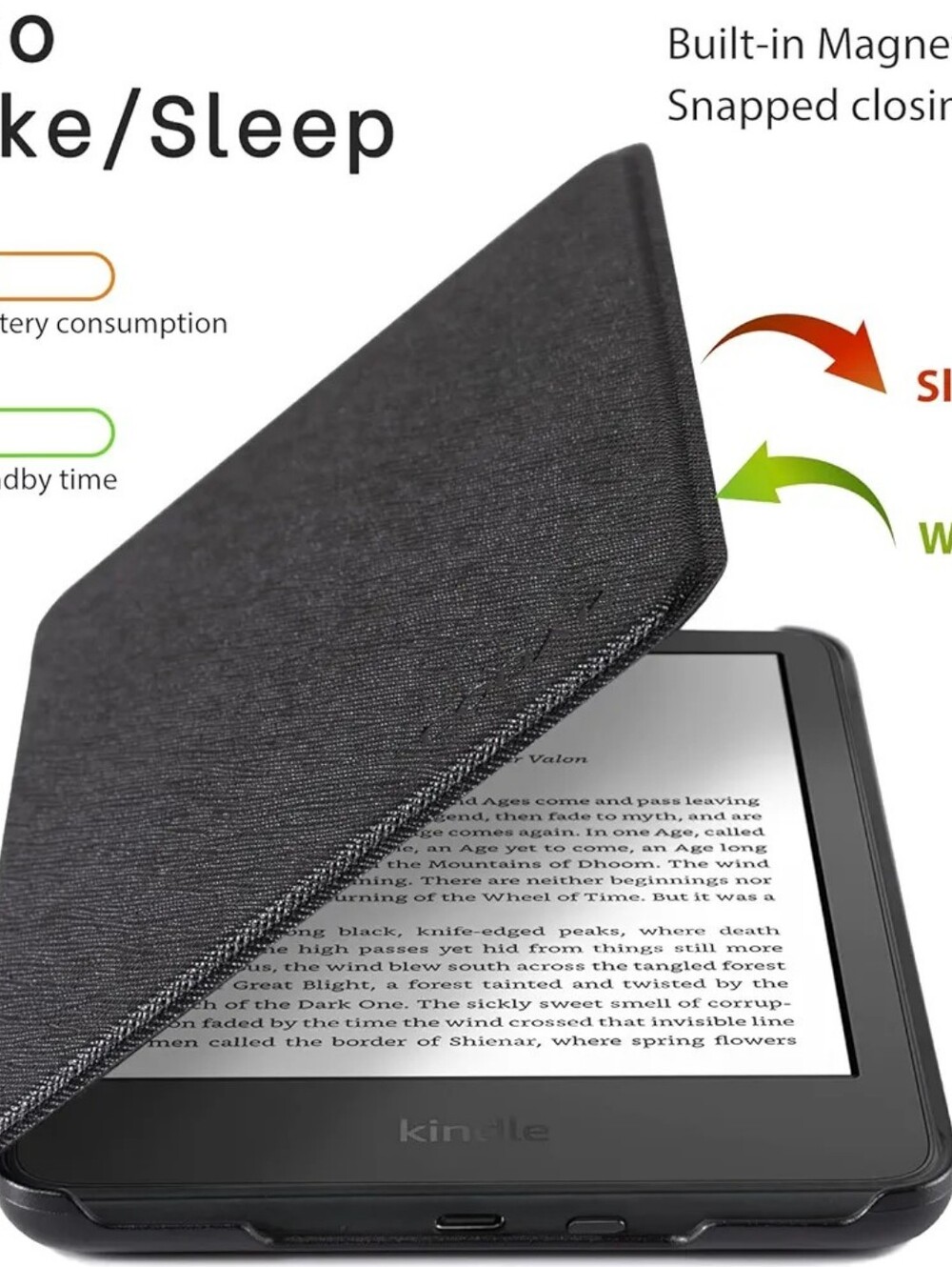 Kindle 6 Inch 11th Generation PU Leather Case - Picture 3 of 9
